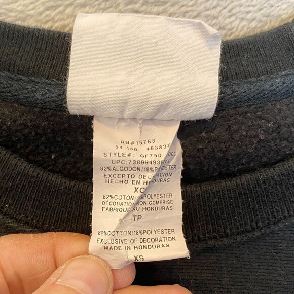 Champion Men's Crewneck Sweatshirt XS  Reverse Weave Black Cotton/Polyester - Picture 7 of 9